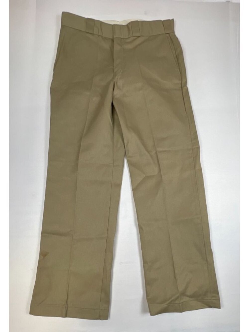 Dickies Men Khaki Tan 34X30 Straight Leg Work Chino Pants Stain Distressed